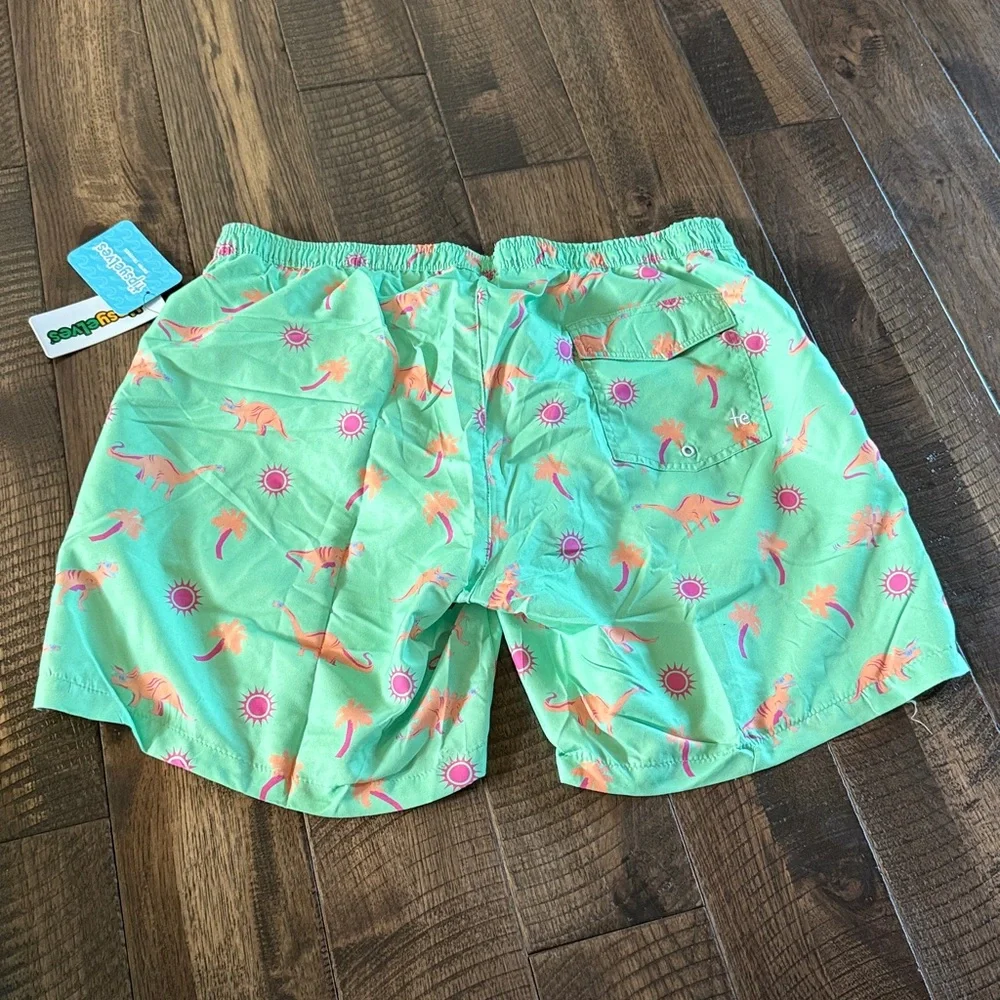 Tipsy Elves NWT  Dinosaur Swim Trunks‎ XXL